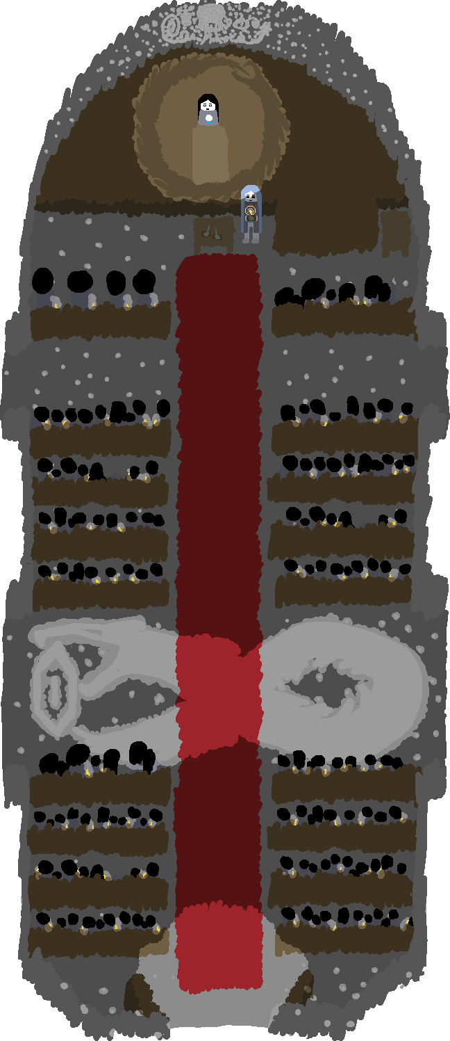 Inalia and Keta stand before the tavern's great hearth. It sits in the corner of a back room, creating heat to warm the building and cooking stew to be served. The two girls stir and spice the stew, Inalia following after Keta's lead.